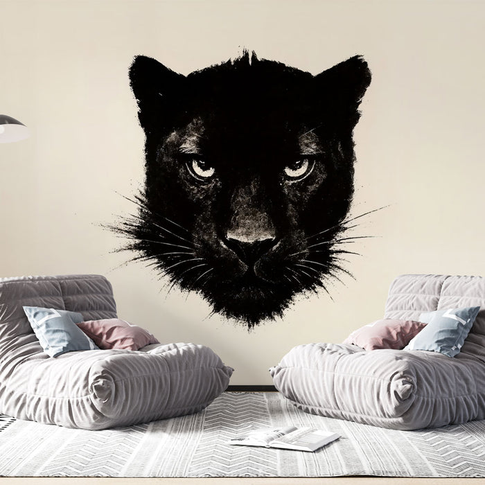Papier peint panthère noire | Design artistique et élégant