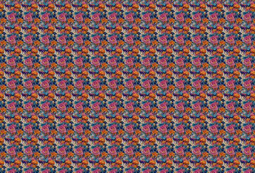 Papier peint floral bohème Motifs floraux colorés