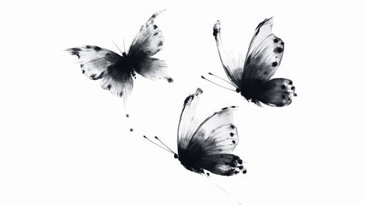 Papier peint papillon Élégance monochrome