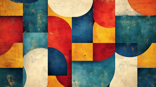 Papier peint géométrique Abstrait multicolore vintage