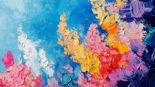 Papier peint abstrait coloré Motif dynamique dans des teintes vives et joyeuses