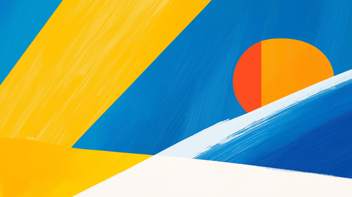 Papier peint abstrait Couleurs vives et formes dynamiques