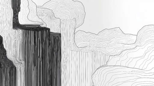 Papier peint abstrait Design linéaire en noir et blanc