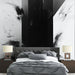 Papier peint abstrait noir et blanc avec effet dynamique pour chambre moderne