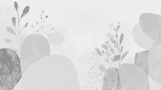 Papier peint abstrait fleurs et formes pastel noir et blanc