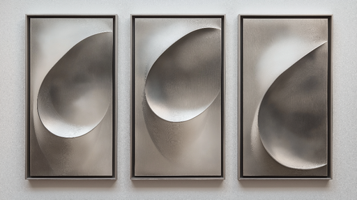 Papier peint abstrait imitation tableau Design moderne aux formes fluides