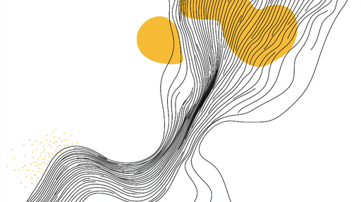 Papier peint abstrait Lignes fluides et formes géométriques dorées