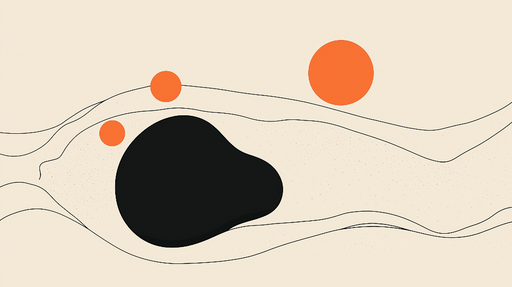 Papier peint abstrait minimaliste Design géométrique avec formes organiques et couleurs vives