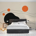 Papier peint abstrait minimaliste avec design géométrique et formes organiques pour chambre moderne
