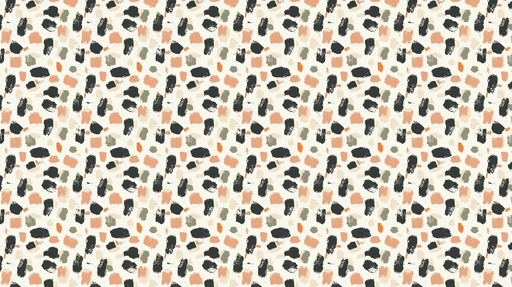 Papier peint abstrait Motif coloré avec des touches de noir, rose et vert