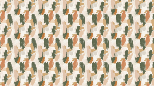 Papier peint abstrait Motif de coups de pinceau aux couleurs terreuses et douces