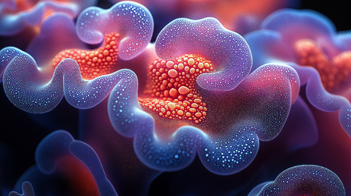 Papier peint abstrait Motif fluide avec des teintes irisées