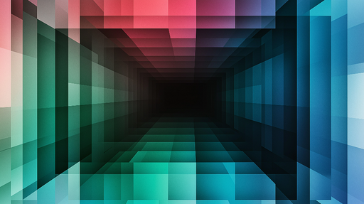 Papier peint abstrait Motif géométrique en dégradé de couleurs vives