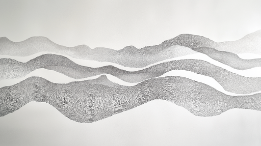 Papier peint abstrait Motif ondulé en noir et blanc