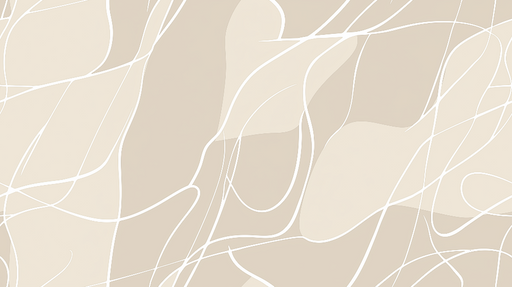 Papier peint abstrait Motif organique aux lignes fluides sur fond beige