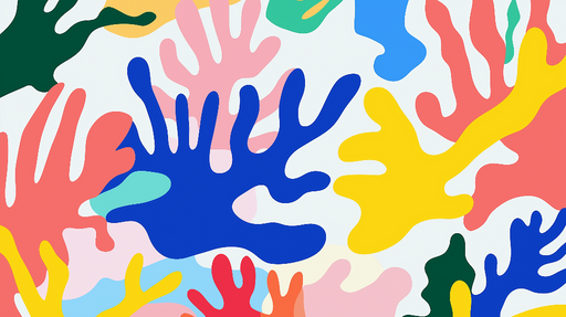 Papier peint abstrait Motifs colorés inspirés des coraux