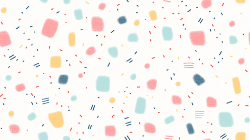 Papier peint abstrait Motifs colorés sur fond blanc