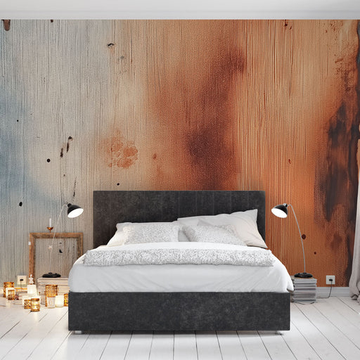 Papier peint abstrait avec motifs de couleurs terreuses et fluides pour chambre moderne