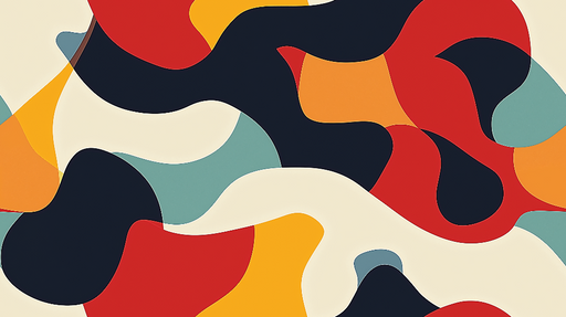 Papier peint abstrait Motifs fluides et colorés