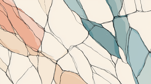 Papier peint abstrait Motifs géométriques aux teintes douces