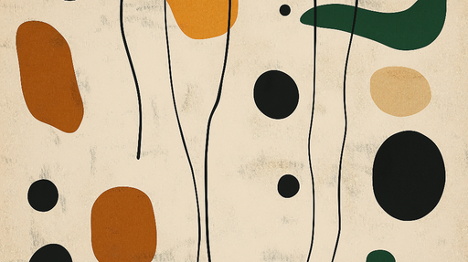 Papier peint abstrait Motifs organiques aux couleurs terreuses