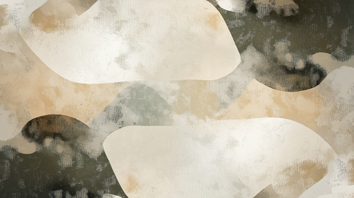 Papier peint abstrait Motifs organiques aux teintes terreuses et douces