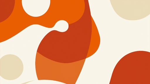 Papier peint abstrait Motifs organiques en dégradés de rouge et beige