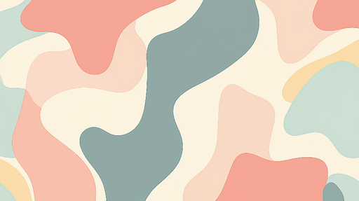 Papier peint abstrait Motifs organiques en pastel