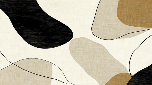 Papier peint abstrait Motifs organiques en teintes neutres