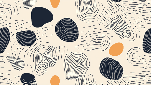 Papier peint abstrait Motifs organiques et couleurs douces