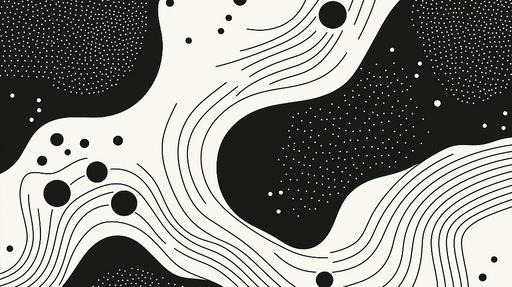 Papier peint abstrait noir et blanc Motifs fluides et textures variées