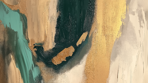 Papier peint abstrait Teintes dorées et bleues élégantes