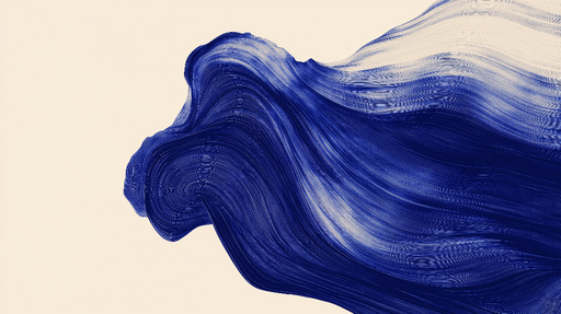 Papier peint abstrait Vagues de bleu