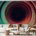 Papier peint abstrait avec vagues de couleurs en dégradé pour salon moderne et créatif
