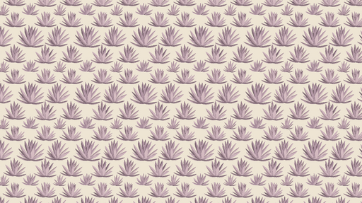 Papier peint agave Motif d'agaves mauves sur fond clair