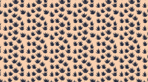 Papier peint agave Motif d'agaves sur fond pêche