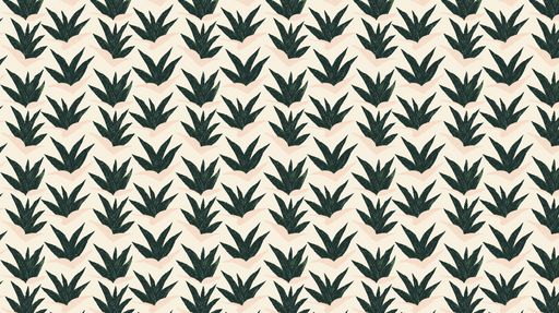 Papier peint aloe vera Motif répétitif de feuilles d'aloe vera sur fond clair