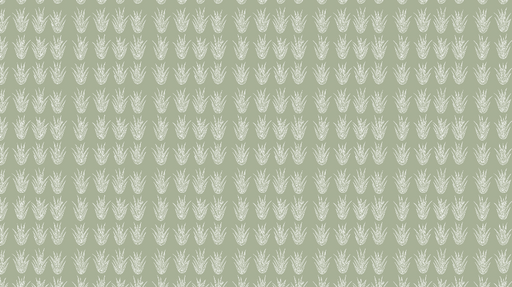 Papier peint ananas Motif d'ananas blanc sur fond vert pastel