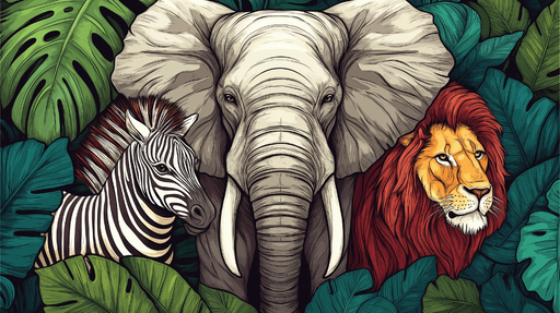 Papier peint animaux de la savane Élégance sauvage au cœur de la nature