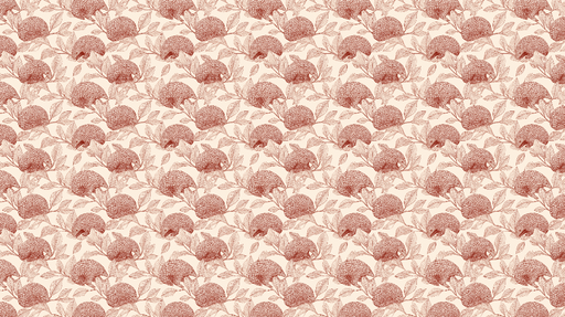 Papier peint animaux et feuillage Motifs de hérissons et de feuilles sur un fond pastel