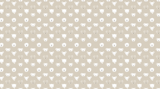 Papier peint animaux mignons Motifs doux de visages d'animaux sur fond neutre