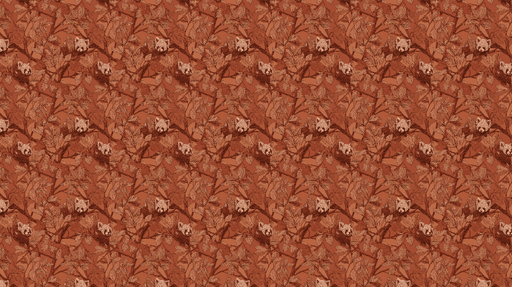 Papier peint animaux Motif ludique avec des animaux cachés parmi des feuilles ornées