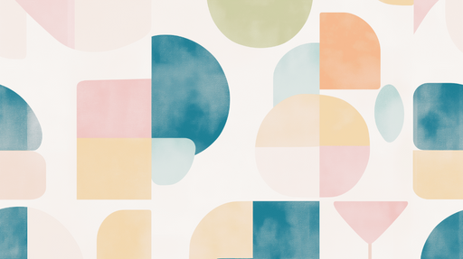 Papier peint annees 70 art abstrait multicolore pastel