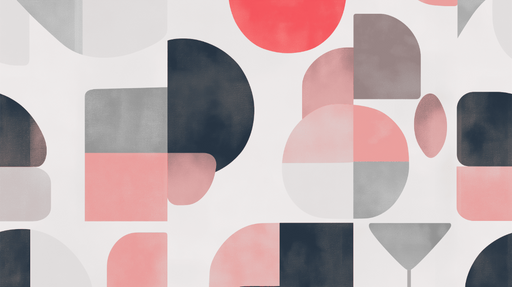 Papier peint annees 70 art abstrait rose