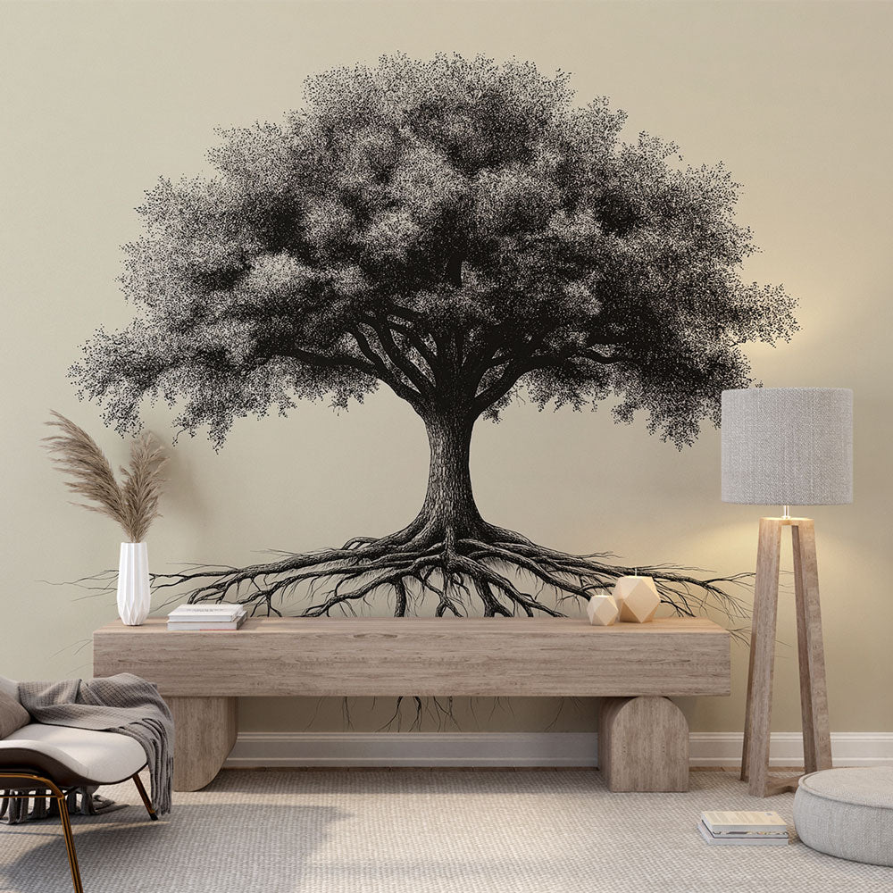 Grande Tapisserie Murale – Arbre De Vie – 91 X 132 Cm – Occasion