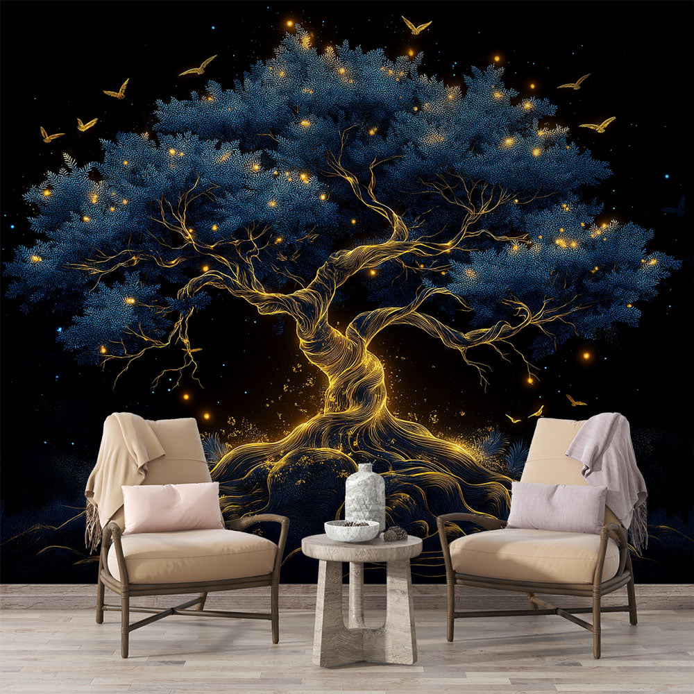 Tapisserie Murale Arbre De Vie 3D – Tissu Polyester 180x230 Cm, Décoration Chambre, Salon, Dortoir - 3