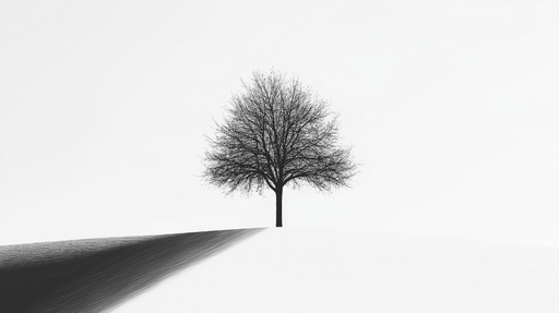 Papier peint arbre noir et blanc Monochrome panoramique