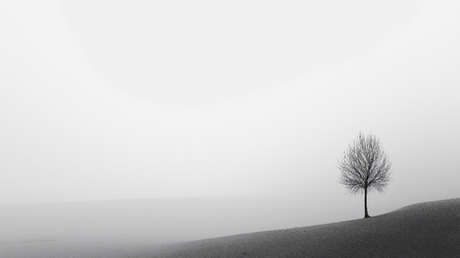 Papier peint arbre noir et blanc Nature en panoramique
