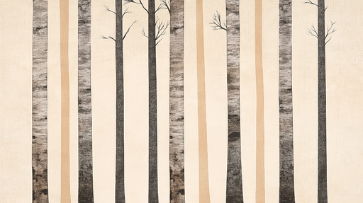 Papier peint arbres stylisés Contemplatez une forêt moderne avec des troncs minimalistes