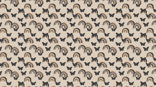 Papier peint arc-en-ciel et papillons Un motif joyeux de motifs colorés et délicats